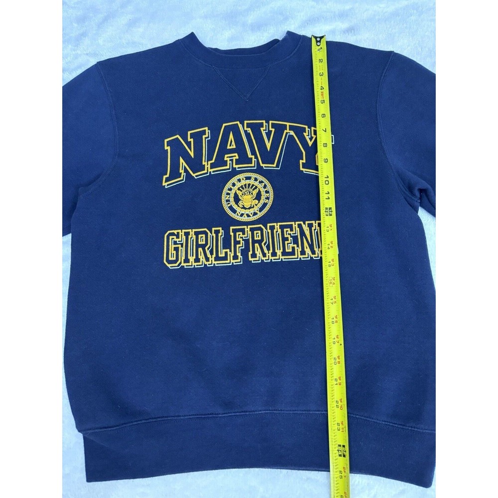 Vintage US NAVY Soffe Sweatshirt LADIES SMALL Blue Crew Neck Pullover Womens - Picture 3 of 4